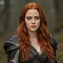 emma stone portrait as a dnd character fantasy art.
