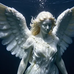 underwater photo of an angel by trent parke, close up, overexposed, detailed