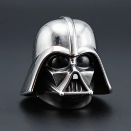 silver darth vader helmet ring
