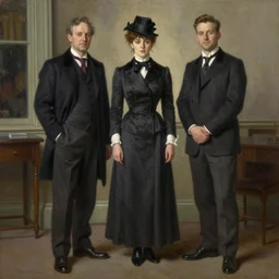 Richard Schmid and Jeremy Lipking full length portrait painting of a young beautiful victorian detective woman