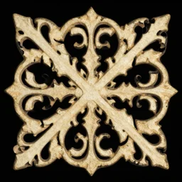 an element design on a fancy tile on a black background