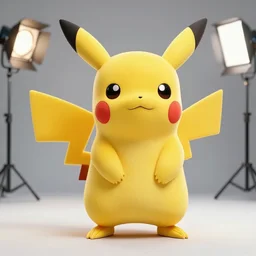 model cute detective pikachu wearing hoodie at a model photoshoot studio lighting by annie leibovitz
