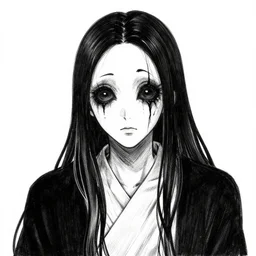 a black and white drawing of a creepy creature, a manga drawing by junji ito, pixiv, sots art, creepypasta, grotesque, nightmare