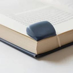 photograph of a book used as a door stopper