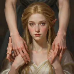 beautiful elven princess, accurate anatomy, only two hands, highly detailed, digital painting, artstation, concept art, smooth, sharp focus, illustration, Unreal Engine 5, 8K, art by zeronis and greg rutkowski and alphonse Mucha