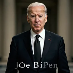 [ joe biden ] is agent smith, wearing a black suit and black tie, movie poster, the matrix movie, film still