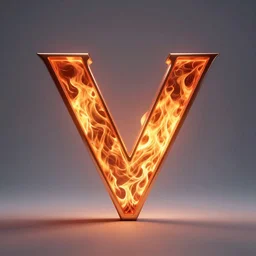 letter v fire monogram
