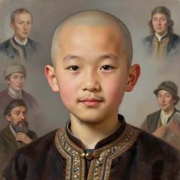 beautiful cute bald kazakh guy with a short beard, painted by ruan jia, raymond swanland, lawrence alma tadema, zdzislaw beksinski, norman rockwell, jack kirby, tom lovell, alex malveda, greg staples