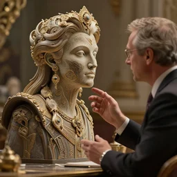 talking about ai image creation addiction with a councilor intricate detail, finely detailed, small details, extra detail, photorealistic, high resolution, vray, hdr, hyper detailed, insane details, intricate, elite, ornate, elegant, luxury, dramatic lighting, octane render, weta digital, micro details, 3 d sculpture