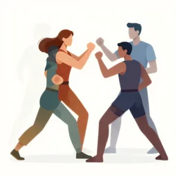 the four elements are represented as people having a final fight until the death