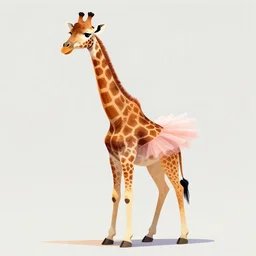 A giraffe wearing a tutù, digital art, artstation, Mandy Jurgens, CGSociety, WLOP