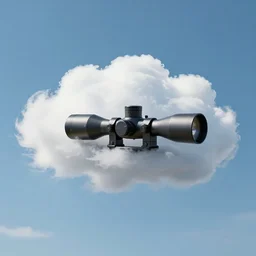 rifle scope in the shape of a cloud
