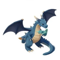 isometric dragon, stylized 3d render, game asset, zoomed out view, white background, artstation