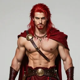 a chad and handsome red wizard, super buff and cool