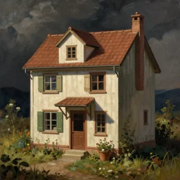 cheeto house, extremely detailed, painting in the style of rene margitte, surrealist