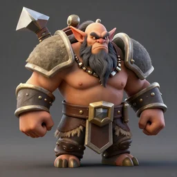 barbarian goblin hybrid clash of clans, clash royale, concept art, octane render, unreal engine 5, highly detailed, high quality, 8 k, soft lighting, realistic face, path traced