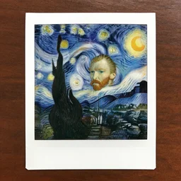 Polaroid image of Van Gogh