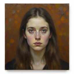 an award winning portrait of a death of a young woman, in the theatre by mark arian, oil on canvas, masterpiece, realism, piercing gaze, autumn bokeh