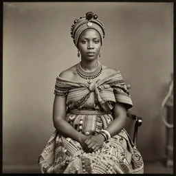 vintage photo of an elegant west African manding queen by edward s curtis, photo journalism, photography, cinematic, national geographic photoshoot