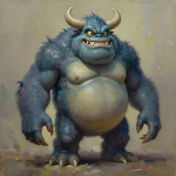 oil painting of frie monster, concept art, artstation