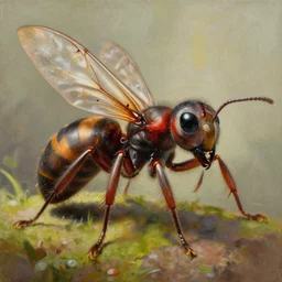 A detailed painting of a giant ant queen, trending on artstation by Peter Kemp and Monia Merlo