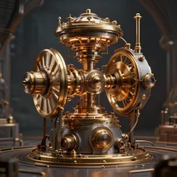 steampunk perpetual motion machine, highly detailed, raytracing, octane, global illumination, unreal engine 5