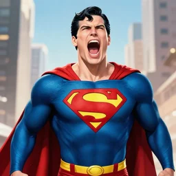 Superman yelling<<<