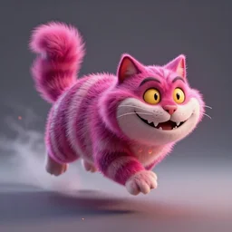 cheshire cat vanishing vfx, burning vfx, vanishing vfx, made with blender, highly detailed, artstation, volumetric lighting, fog, vanishing, diaspora, concept