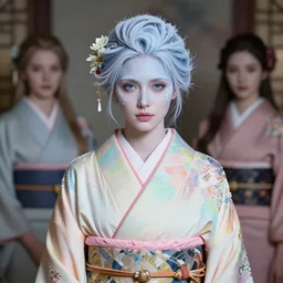 dreamlike luxury stunning gorgeous woman fairy portrait, pale rainbow kimono, art by artgerm, wlop, loish, ilya kuvshinov, 8 k hyperrealistic, hyperdetailed, beautiful lighting, detailed background, depth of field, symmetrical face, frostbite 3 engine, cryengine,