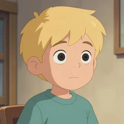 the dumbest boy in history, blond boy, 2 0 0 0 s cartoon, sharp edges cartoon, goofy cartoon, toothpick destroys the world, toothpick, atomic explosion, goofy