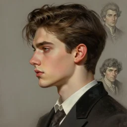 profile of a handsome young male, art by agostino arrivabene and darren aronofsky and abbas kiarostami, tumblr, viennese actionism, fantasy, intricate and very very beautiful and elegant, highly detailed, digital painting, artstation, concept art, smooth and sharp focus, illustration