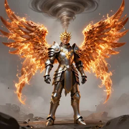 fantasy character portrait, spiky armor male knight with burning angel wings, ultra realistic, wide angle, intricate details, tornado artifacts, highly detailed by peter mohrbacher, hajime sorayama, wayne barlowe, boris vallejo, aaron horkey, gaston bussiere, craig mullins