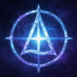Occult Sigil of Void Descension. Behance. Blue and Purpled colored.