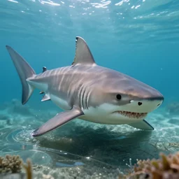 photo of a land shark with legs