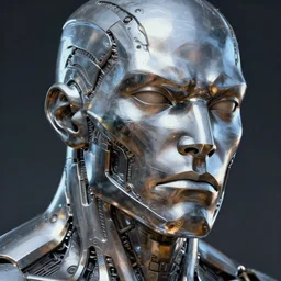 made of vibranium!! male face! made of steel and vibranium strong jawline epic detailed and intricate digital painting trending on artstation by wlop octane render