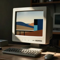old computer, artwork by Albers Anni