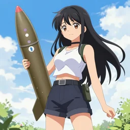 amraam missile as a manga girl