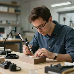 professional photograph if a thing inventor inventing a thing inventor