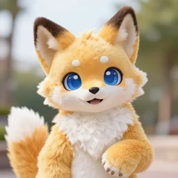 portrait of a cute anthropomorph furry fursona in the style of zootopia