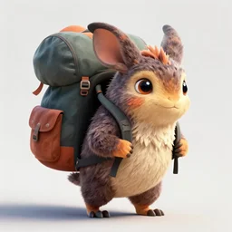 a xanathar creature in the style of pixar, adorable and whimsical, carrying a huge backpack, fantasy, elegant, digital painting, artstation, unreal engine, octane render, concept art, matte, sharp focus, vibrant colors, high contrast, illustration, art by justin gerard