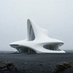 surreal exploration, futuristic white architecture in the beach in iceland, foggy, highly detailed, digital painting, arstation, concept art, hyperealistic octane render, unreal engine,
