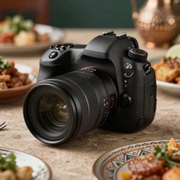 close - up focused dslr photograph of an algerian dinner, 8 k, high detail, volumetric lighting, hyperrealism, aesthetically pleasing, studio lighting, trending