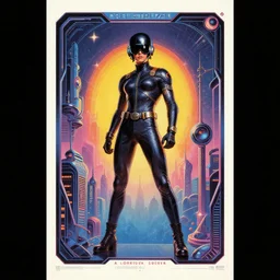a retro futuristic poster design by drew struzan & joseph christian leyendecker,