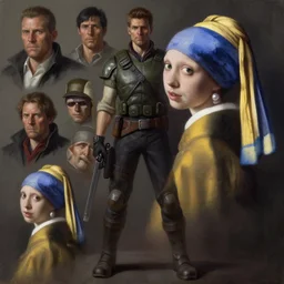 full character half - life 2 team fortress 2 scout video game character art portrait not the girl with the pearl earring in the style of half - life 2 team fortress 2 scout video game character art character design, painting by gaston bussiere, katsuya terada, nc wyeth, greg rutkowski, craig mullins, vermeer, frank frazetta, mucha, tom of finland, trending on artstation