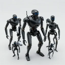 a swarm of black nanobots, Cyberpunk, Sci-fi Art