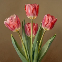 tulips, artwork by maria sibylla merian