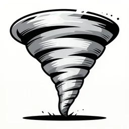 cartoon tornado! vector art! superflat, anime, 8 0 s, style of patrick nagel, art deco, sharp, detailed, clean lines, 8 k
