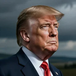 donald trump with a small head