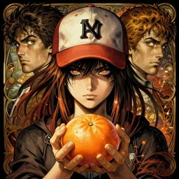 symmetry ( clementine from the walking dead wearing her iconic baseball hat portrait ) ultra detailed, intricate, anime, dynamic lighting, digital art, digital painting, art station, wlop, sharp focus, illustration, art by artgerm and greg rutkowski and alphonse mucha