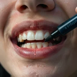 sharpie on my teeth